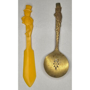Vintage Mr. Peanut Advertising Spoon And Knife